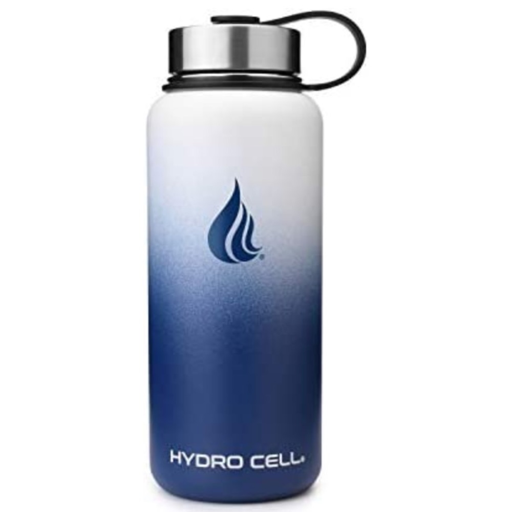HYDRO CELL Stainless Steel Water Bottle Wide Mouth Lid Keeps Liquids Hot or Cold